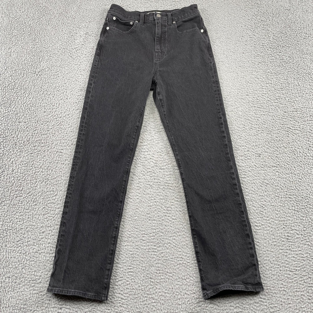 Madewell‎ Jeans Womens 27 Black '90s Straight High Rise Stretch Denim Pants